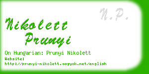 nikolett prunyi business card